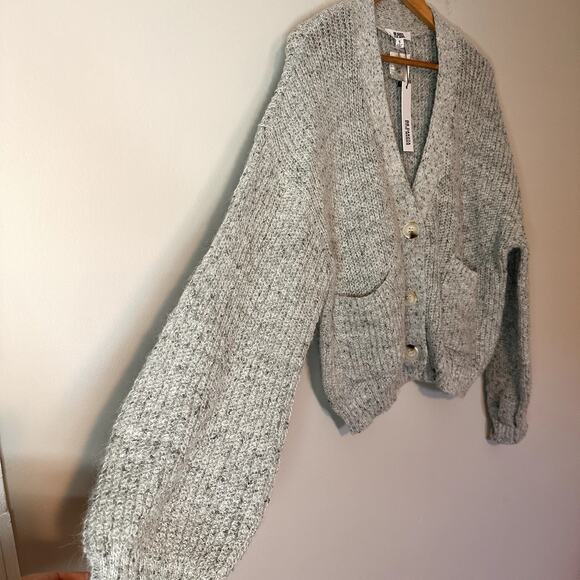 BB Dakota Gray Cardigan Sweater - Picture 3 of 8